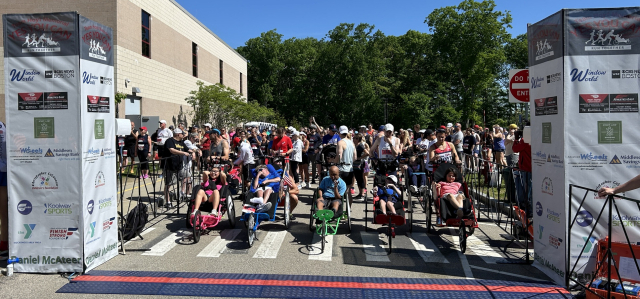 Duo wheelchairs at the start