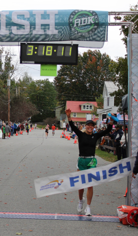 Marathon female winner Alexandra Duchesne